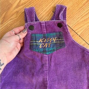 Vintage purple corduroy overalls
